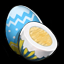 Colorful ripe eggs